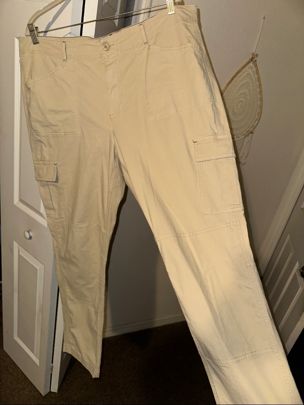 L.L. Bean Women's Cargo Pants in Khaki Tan